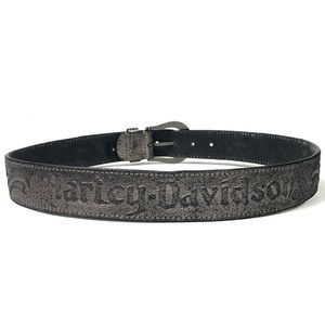 Harley-Davidson Distressed Metallic Leather Belt